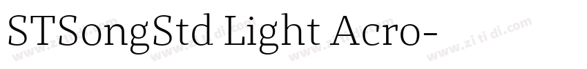 STSongStd Light Acro字体转换
